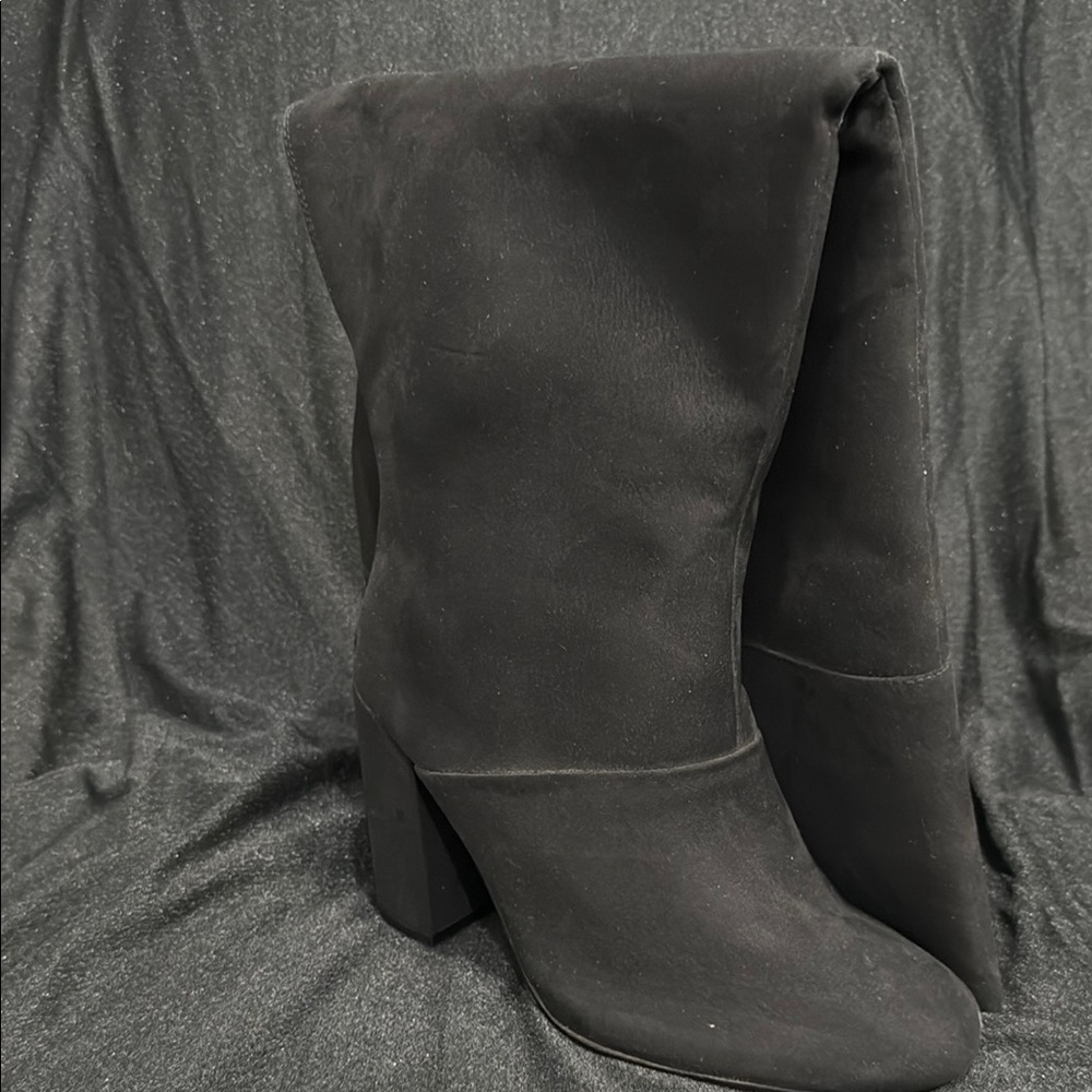 Shoe Dazzle Black Heeled Boots